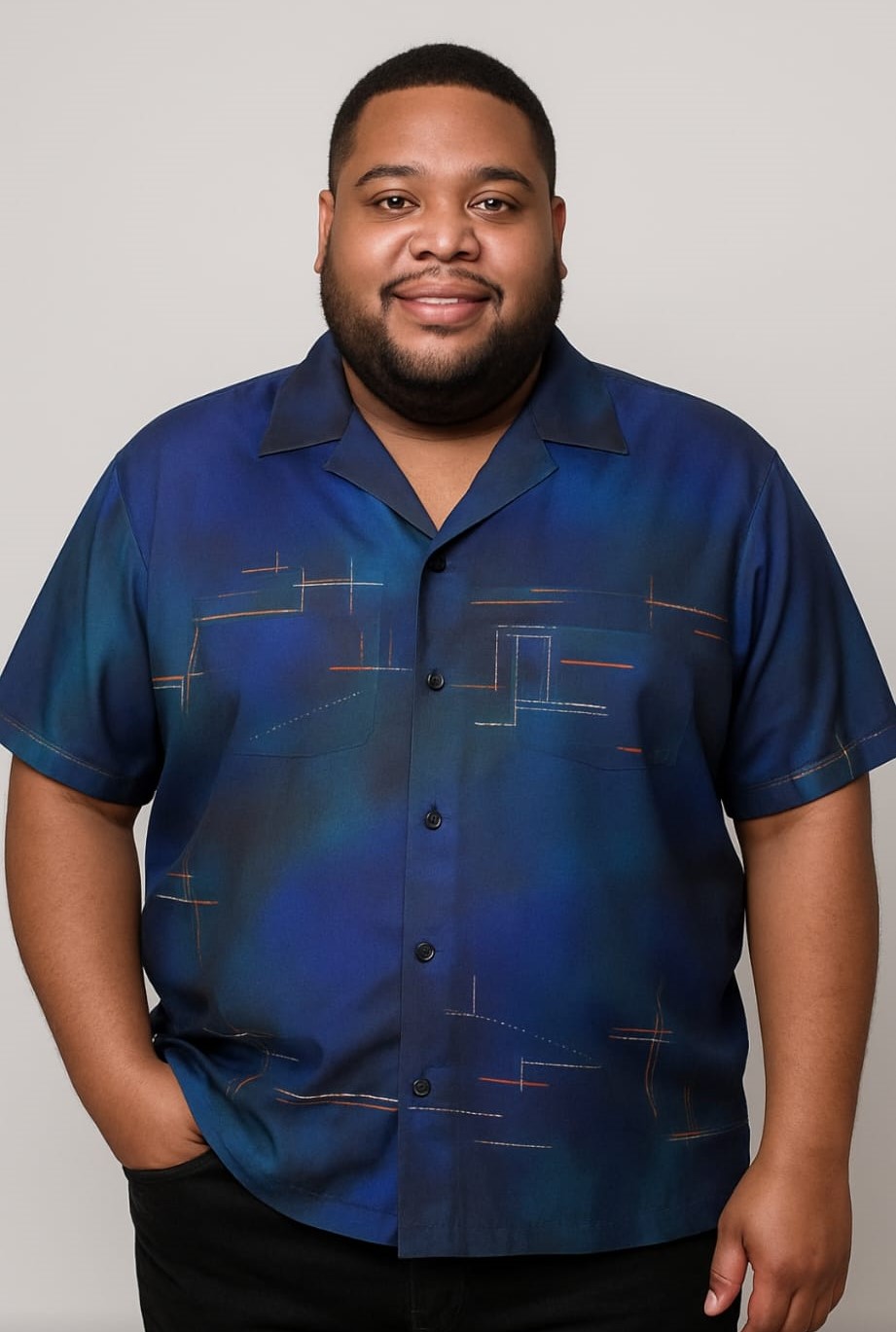 Blue Shirt Side